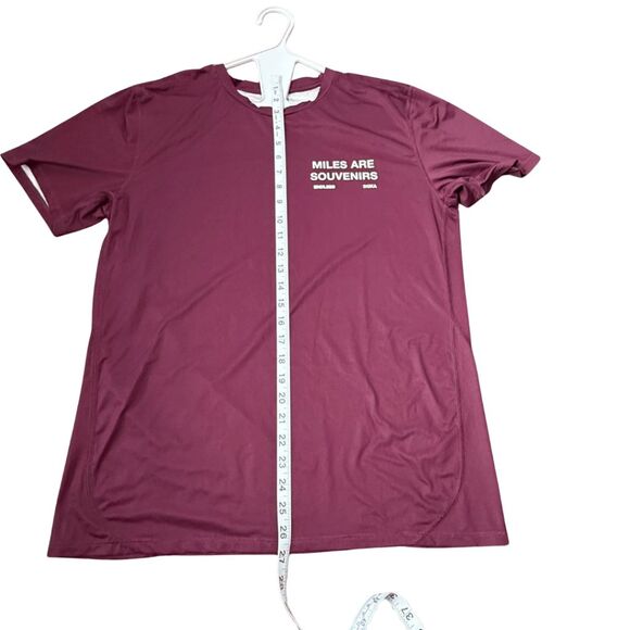Doxa Men's Troy Miles Short Sleeve Athletic Running T-Shirt Maroon Size Large - Picture 10 of 11